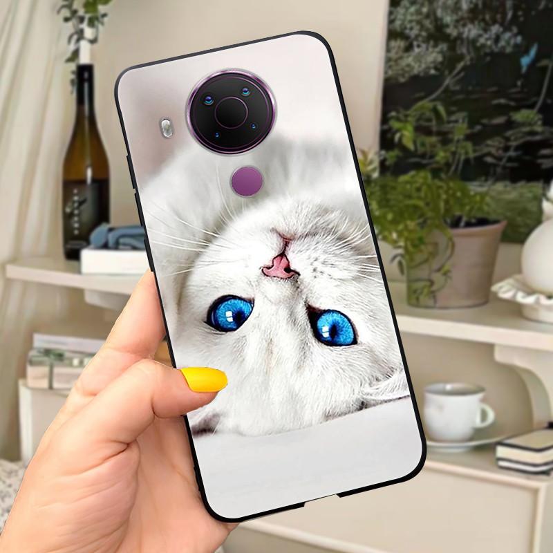 For Nokia 5.4 Case Soft Black Silicone Phone Back Cover For Nokia 5.4 Case Nokia5.4 TA-1333 TA-1340 TA-1337 TA-1328 TA-1325 Cat