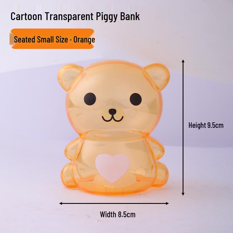 Clear Bear Coin Bank & Candy Jar for Kids' Birthdays