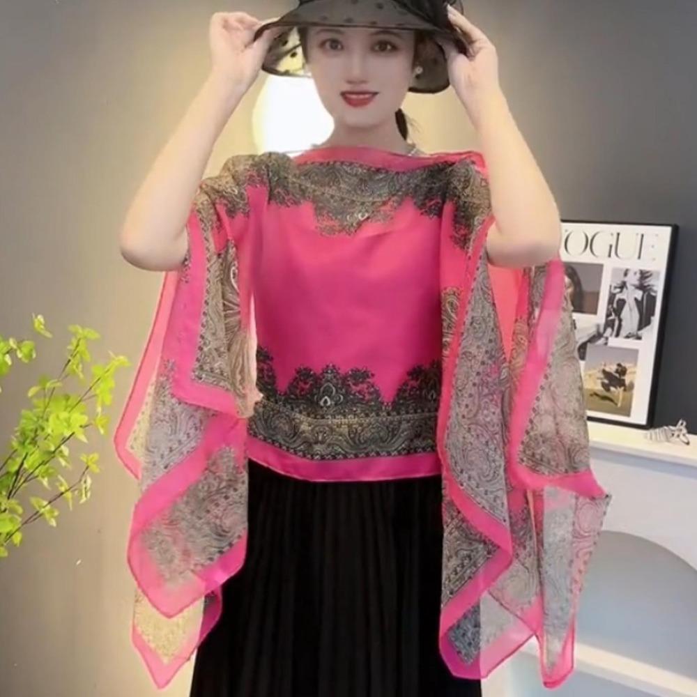 Sun Protection Shawl Chiffon Muffler Scarf Soft Bandana Foulard Evening Prom Cape Outdoor