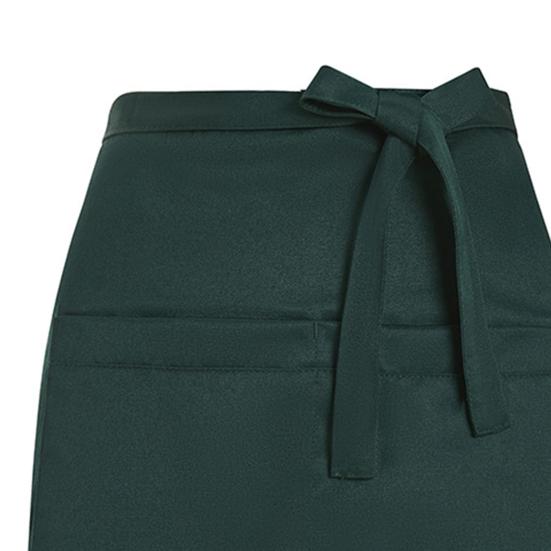 Waiter Half Apron with Large Pockets Waterproof Oil-proof Adjustable Men Women Kitchen Chef Cafe Restaurant Bakery Flower Shop Barista Work Apron