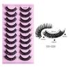 10 Paia Ciglia Finte Russian Strip Lashes Extension Finte Cils Naturel Extension Ciglia D Curl Strip Lashes Trucco Bellezza Ciglia magnetiche
