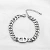 Hip Hop Hipster Titanium Steel Cuban Chain Personalized 18K Gold Double D Necklace Non-Fading Bracelet Jewelry Earrings
