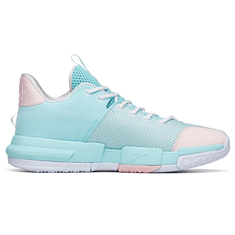 New Anta Craze 1 TD Anti Slip Wear Resistant Low Top Basketball Shoes Blue Pink 112221618-3