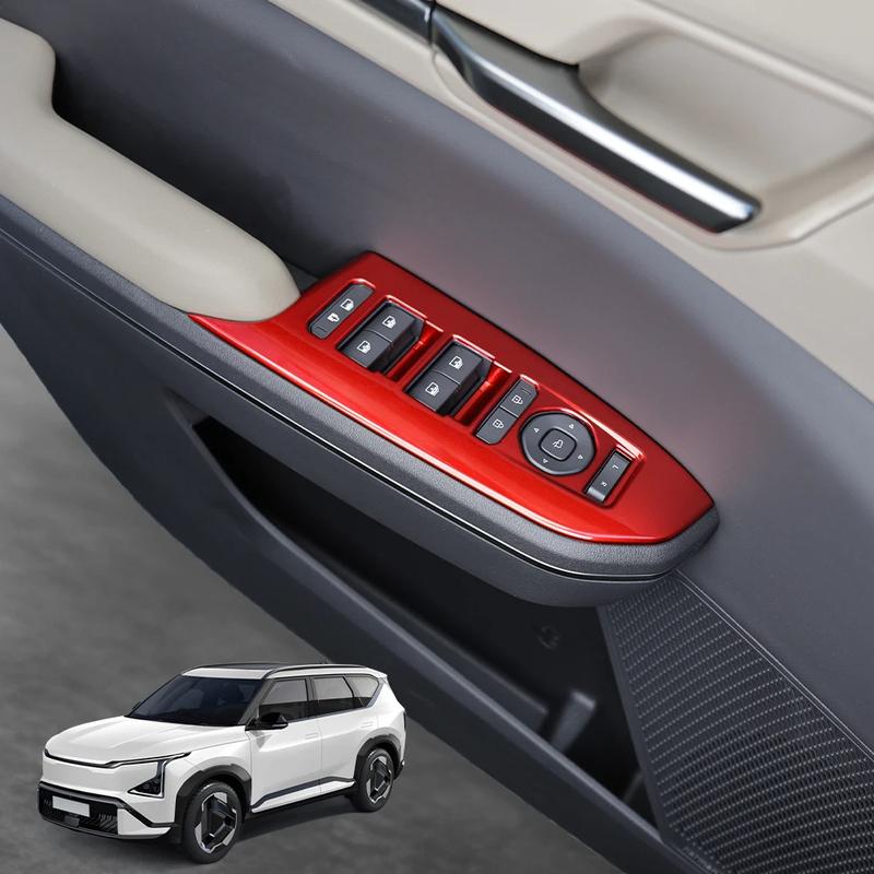 For Kia EV5 2024 2025 Left-hand Drive ABS Material Window Switch Button Cover Door Panel Trim Interior Decor Car Accessories