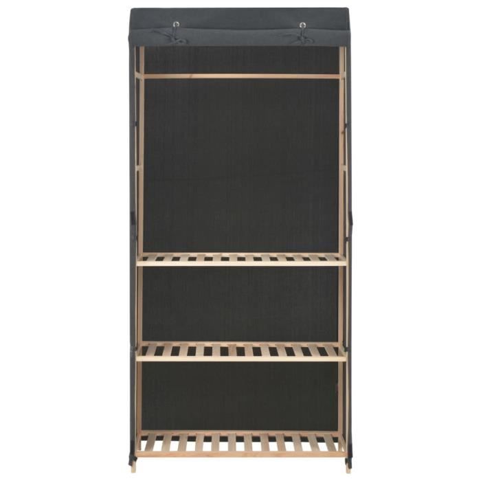 VidaXL 3-Tier Wardrobe Grey 79 X 40 X 170 Cm Fabric