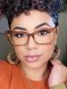 Fashion Square Eyeglasses Frames for Women Men Anti Blue Ray Rectangle Eyeglasses Frame Optical Lens PC Cat Eye Shape Eyewear