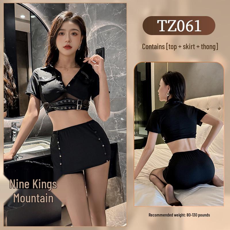 Jiuli Qingchuan Sexy Sheer Lingerie Set - Pure Desire See-Through Pajamas with Webbing Fun.