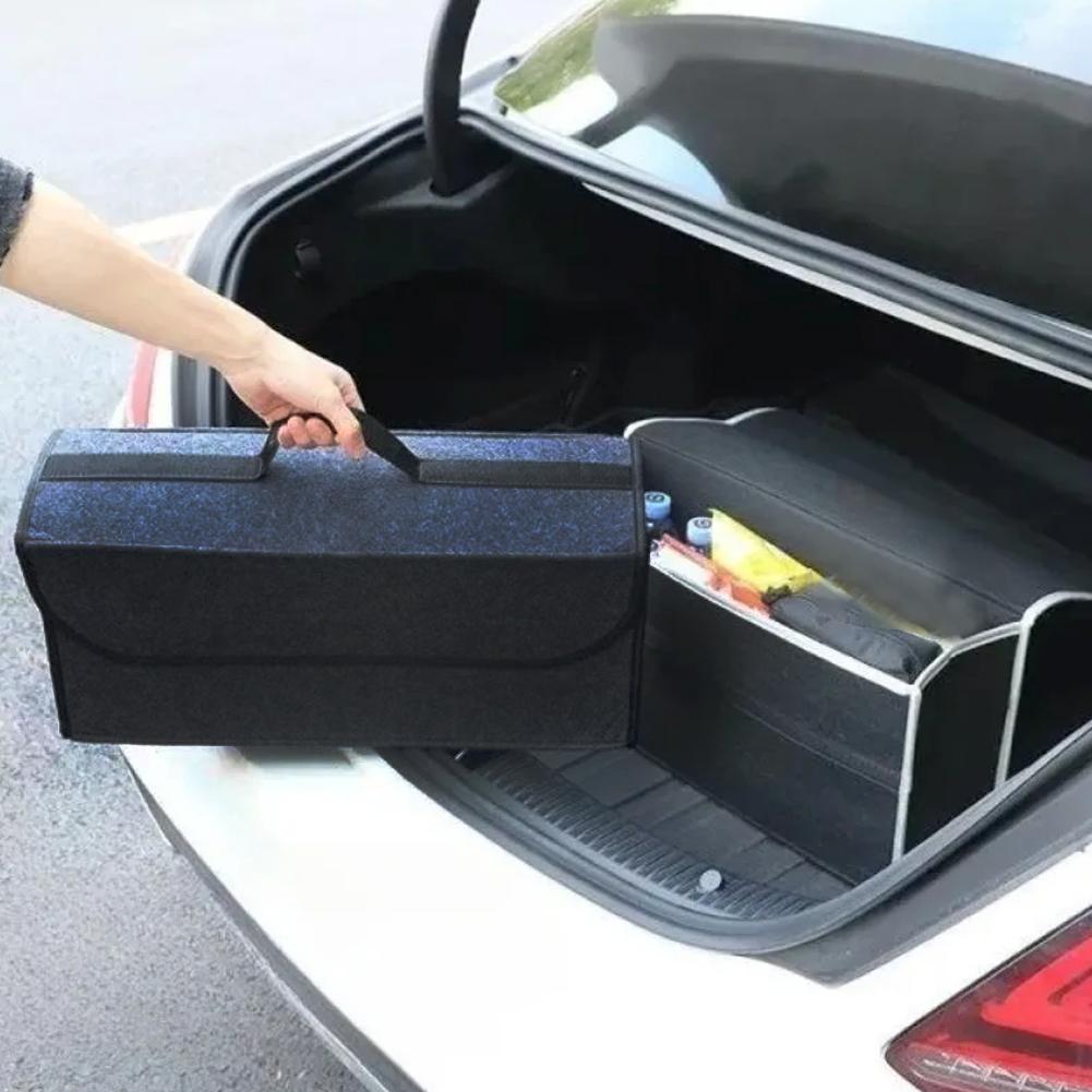 1pc Car Storage Felt Box Anti Slip Storage Tools Towels Car Accessories Universal Foldable High-Quality Felt Box