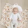 Soft Cotton Muslin Baby Blanket 3-Layer Breathable Swaddle Stroller Crib Car Seat Comfort Soothing Wrap