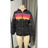 New Women's Casual Cropped Printed Hooded Padded Jacket, Fall Winter Color Block Cotton Parka For Women