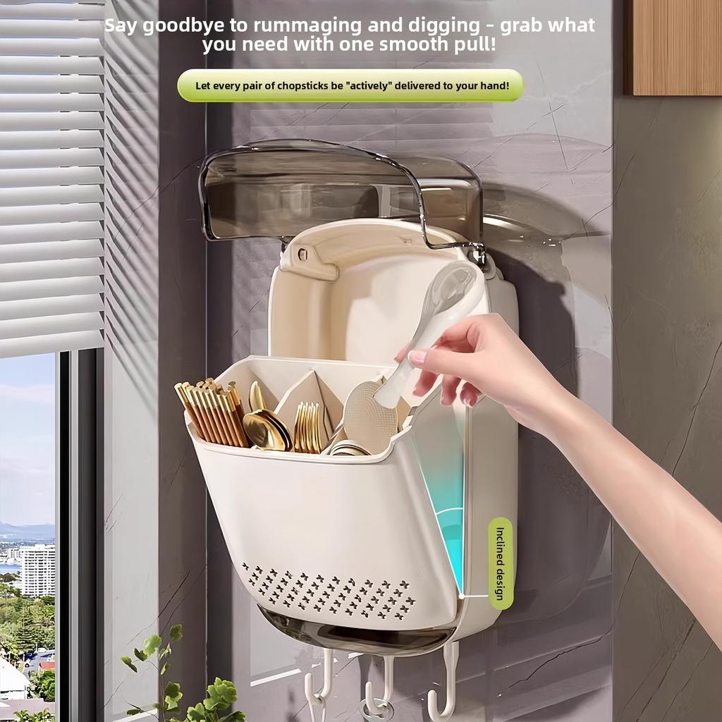 Wall Mounted Household Kitchen Chopstick Storage Box