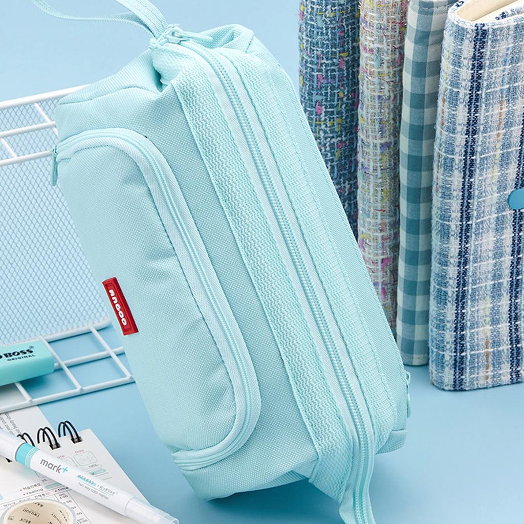 Große Kapazität Minimalistisches Federmäppchen Handheld tragbar mehrschichtig Student Schreibwaren Aufbewahrungsorganizer Schulbedarf Federtasche