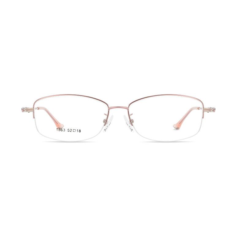 High-End Women'S Business Glasses Frame Metal Alloy Glasses Frame Half Frame Myopia Glasses Frame