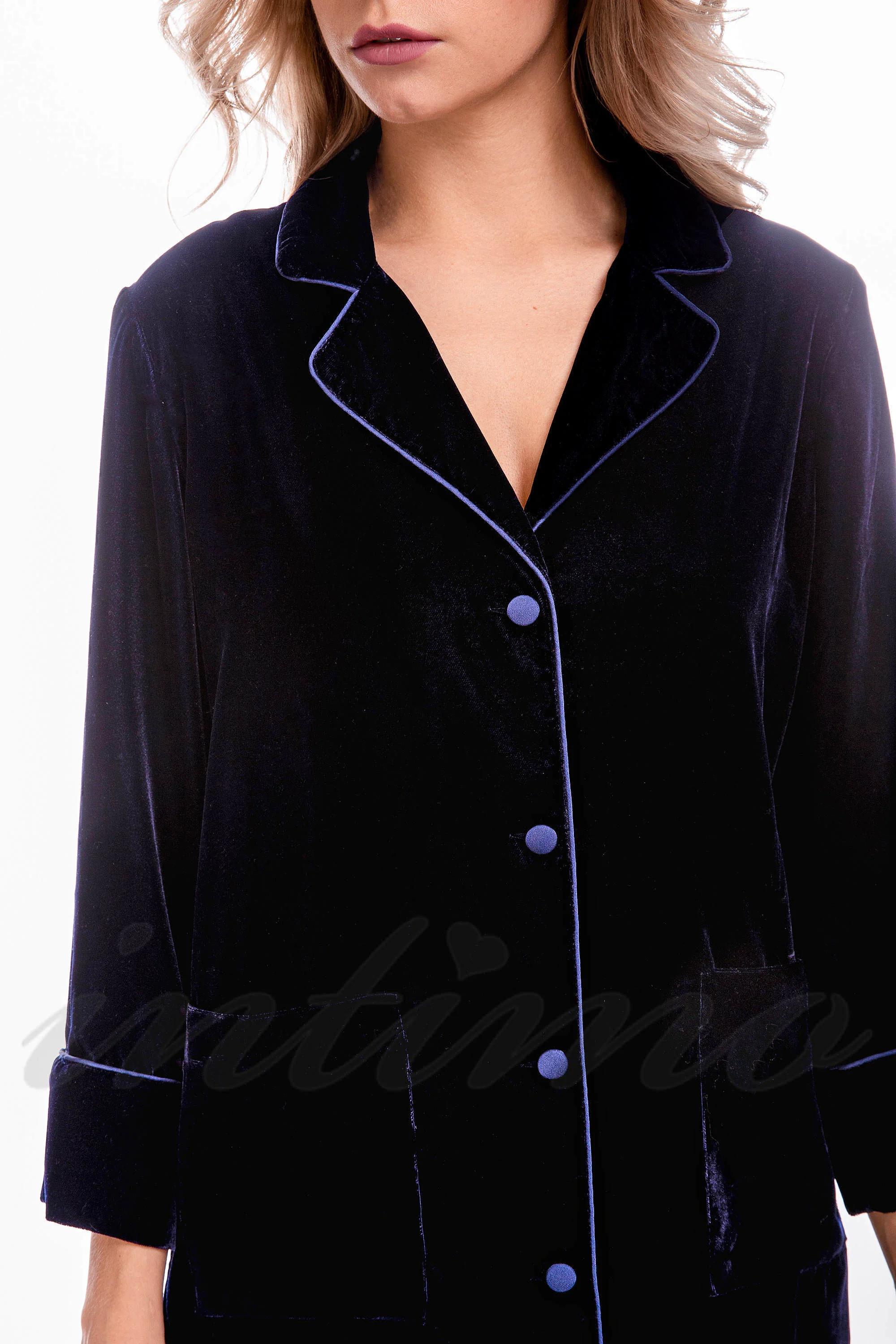 

комплект: блуза та штани German Volf (61491) 48(XL) імперська синього кольору