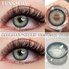FUNSACHY 1 Pair Korean Lenses Colored Contact Lenses for Eyes Natural Round Black Brown Lens Beautiful Pupil Color Eye Contacts