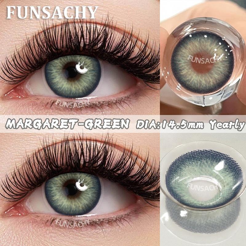 FUNSACHY 1 Pair Korean Lenses Colored Contact Lenses for Eyes Natural Round Black Brown Lens Beautiful Pupil Color Eye Contacts