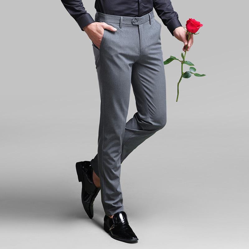 Men's Straight-Leg Mid-Iron Business Casual Trousers - 2024 Autumn/Winter