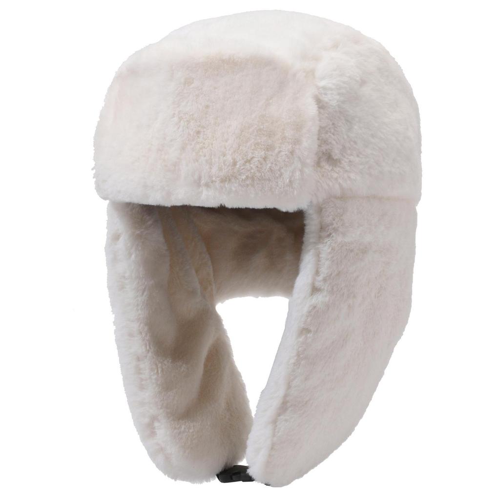 Women's Faux Rabbit Fur Winter Hat with Ear Protection, Cold-Proof, Thickened, Korean Style, Trendy and Warm for Outdoor Cycling.
