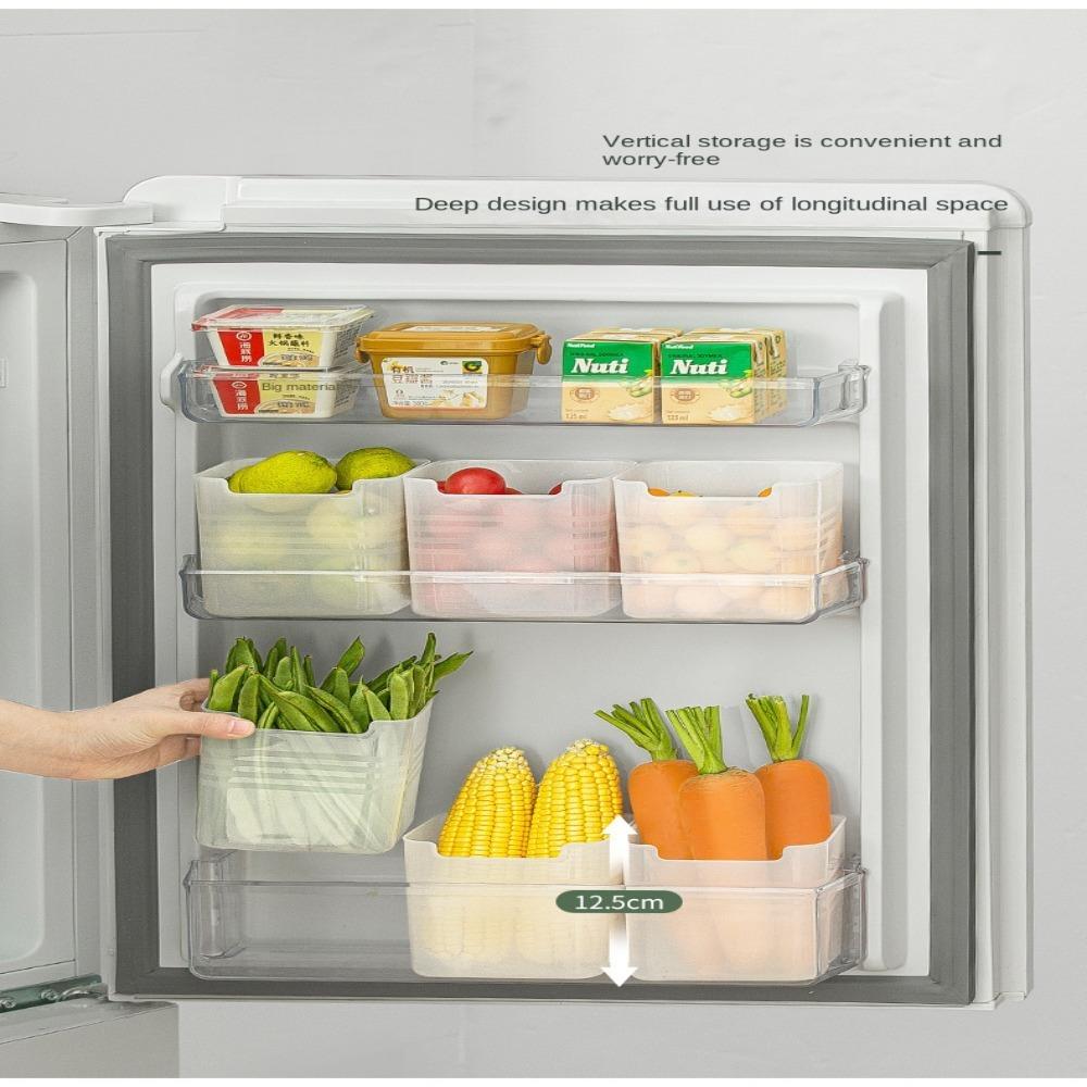 Transparent Food Fridge Storage Box Stackable Bins Shelf Basket  for Kitchen Organizer