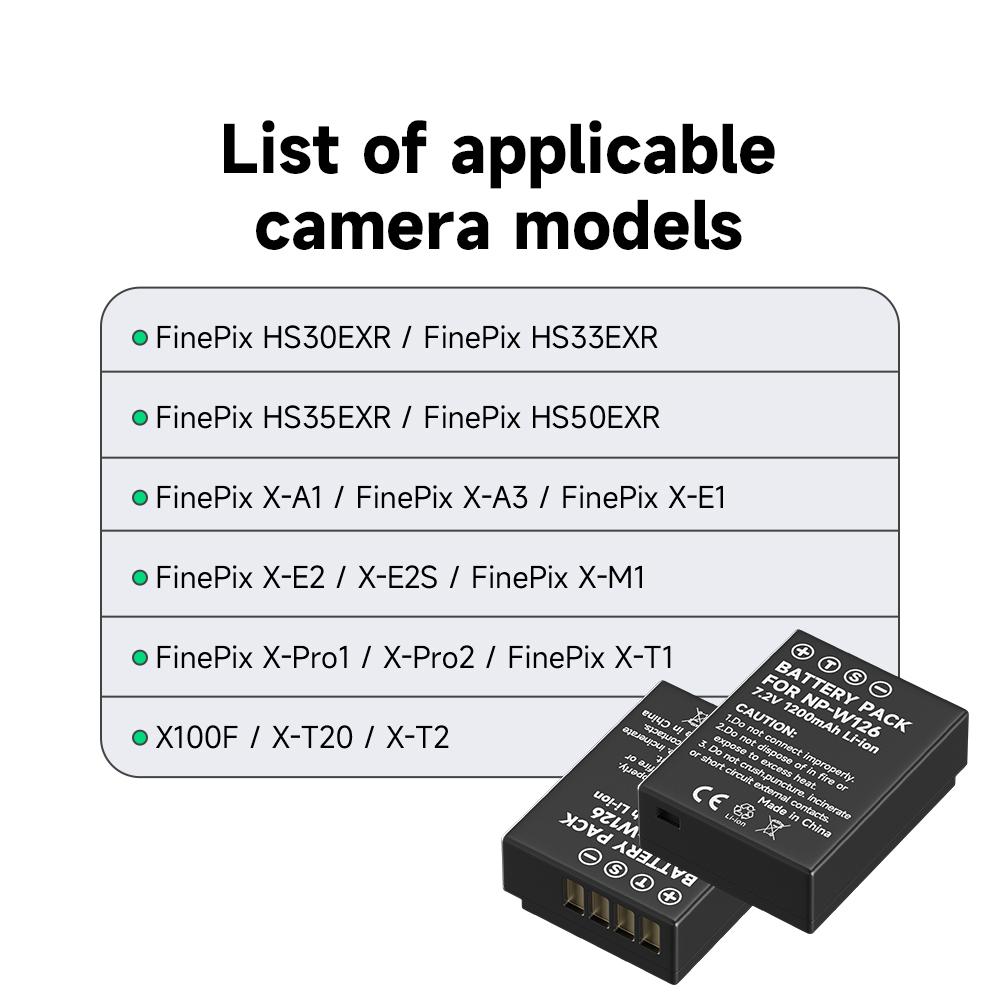 PALO Akumulator NP-W126 1200mAh + podwójna ładowarka LCD do Fujifilm Fuji XPro1 XT1 HS30EXR X-T20 XT20 X 100 NP-W126 S
