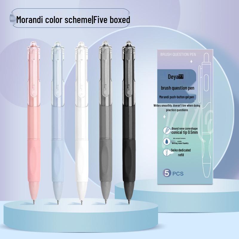 

Гелевые ручки с тонким стержнем, нажимного типа - Набор из 5 штук 0.5mm