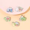 Plant Flower Snail Enamel Pins Love Ice Cream Cat Coffee Planet Wizard Glasses Magic Book Alloy Brooch Badge Punk Jewelry