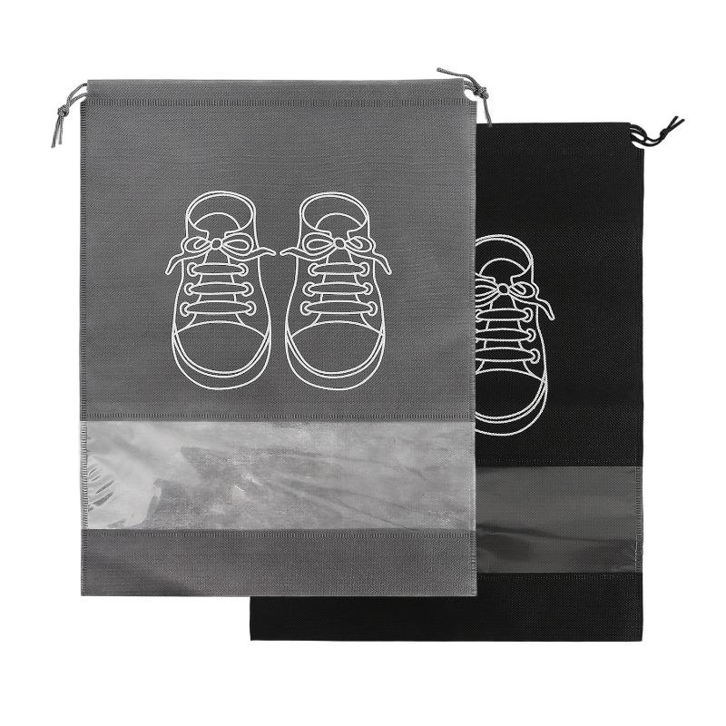 Travel Non-Woven Cloth Shoe Bags Portable Shoe Storage Drawstring Bag Waterproof Dustproof Classified Hanging Pouches Organizer