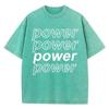 Power Art Font Design Print T Shirts Men Cotton Leisure T-Shirt Design Oversized T-Shirts Loose Fitting Short Sleeved