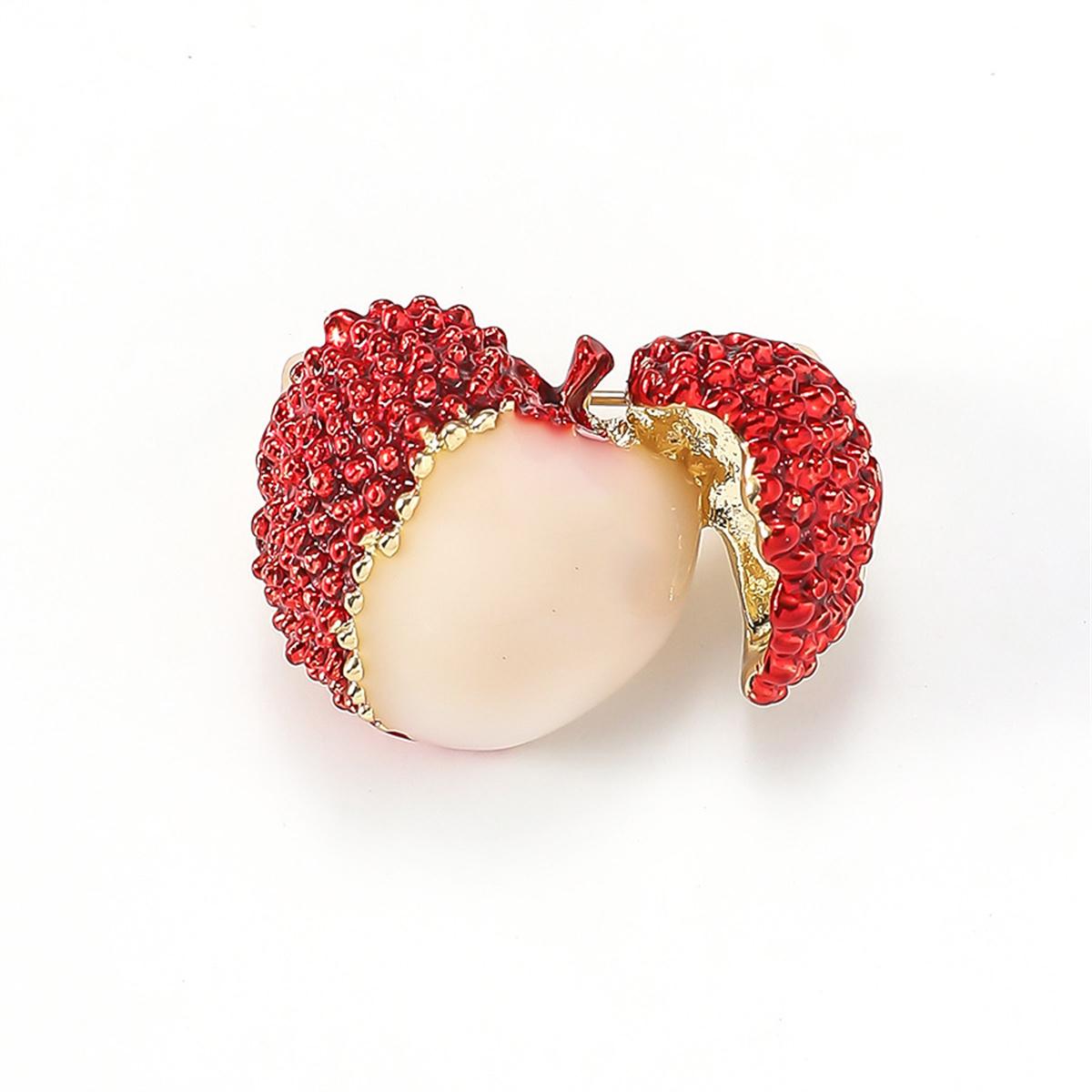 Charm Trendy Lychee Brooch Cute Creative Fruit Pin Korean Edition Personalized Jewelry Accessories Party Birthday Festival Gift
