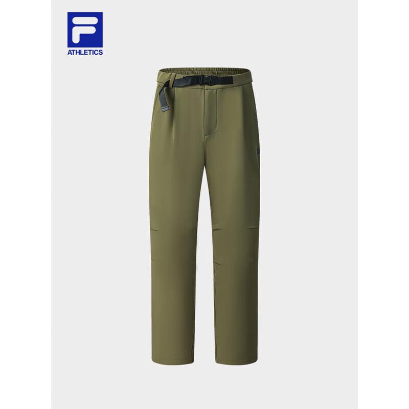 FILA Men s Autumn Loose Cuffed Fleece-Lined Cargo Parachute Pants L