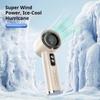 Portable Handheld Fan with Lanyard & LED Display 100 High-speed Cold Winds 3000mAh Mini Summer Fan for Outdoor,Travel,Camping