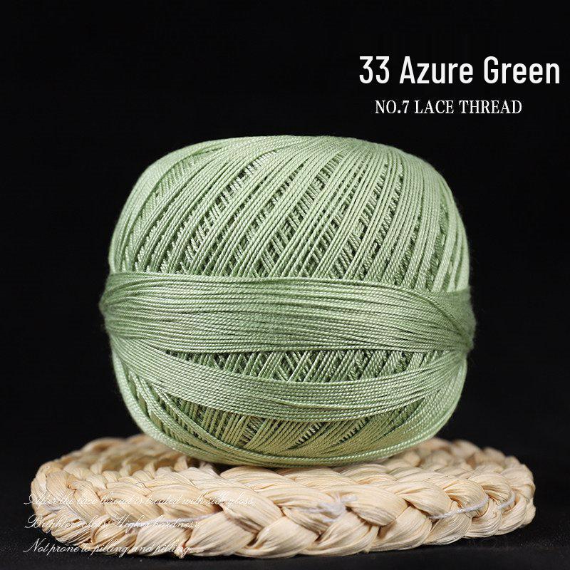No. 7 Soft Silk Lace Yarn - Hand-Knitted, Strong Twist for Summer and Short Sleeves