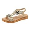 Mode Mode Damenschuhe 2025 Große Größe Draußen Sandalen Weich Anzug Weiblich Beige Sommer Absätze Luxus Groß Niedrig Flach Komfort Schwarz Neu G