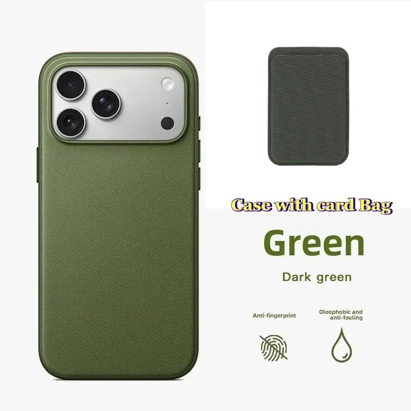 Official Technology Woven Phone Smooth-Touch Case With Card Holder For IPhone17 Pro Max For Magsafe Magnetic Animation Wireless Charging Protect Cover