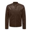 Men's Faux Leather Biker Jacket Mike with Zip