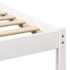 White Bed Frame with Headboard 180 x 200 cm Solid Pine Wood