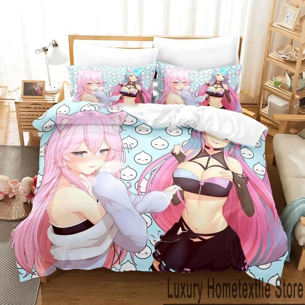 Anime Nun Bedding Set Boys Girls Twin Queen Size Duvet Cover Pillowcase Bed Kids Adult Fashion Home Textileextile