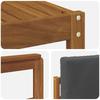 Garden Furniture Set 10 pcs Natural and Anthracite Solid Acacia Wood