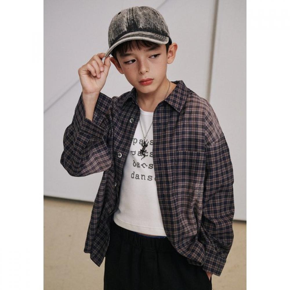 Bluetail Brown Check Shirt Aaa1bl02bn