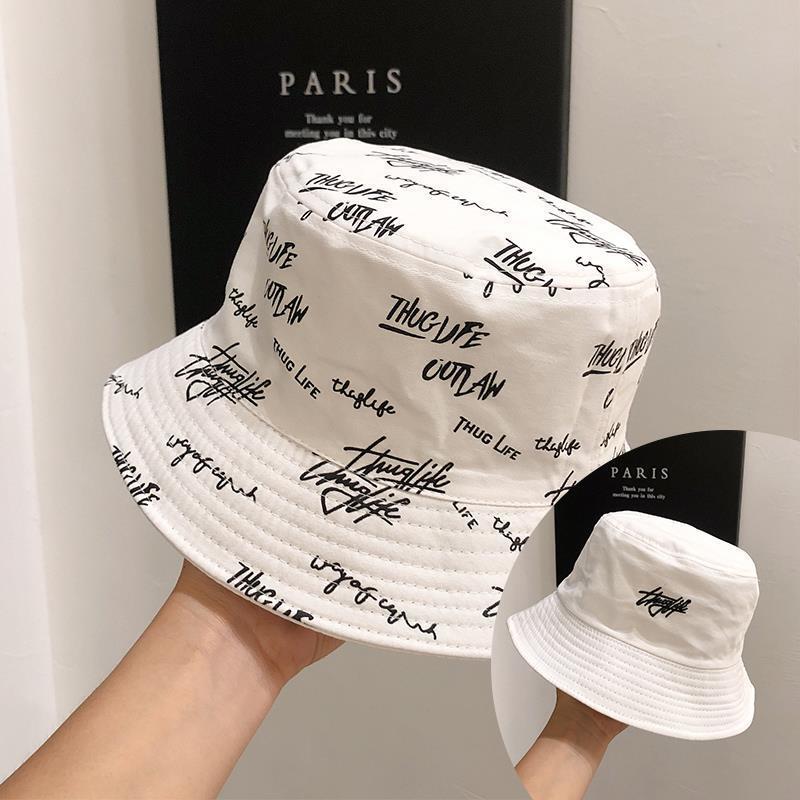 Hat Men Versatile Black Big Head Circumference Bucket Hat Men Trendy Hip Hop Thin Boys Female Internet Celebrity Trend Summer