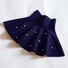 Baby Girls Pleated Tutu Skirts Children Pearls High Waist Knitted Skirt 2-10Years Kids Clothes Winter Autumn