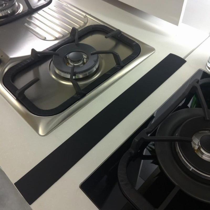 Stove Counter Gap Cover Kitchen Silicone Heat Resistant Mat Gas Stove Protector Slit Cleaning Pad Oil Dust Seal Cooker Cover