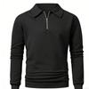 Men's Semi-Formal Half-Zip Polo Collar Knit Sweater! Argyle Jacquard Loose-Fitting Long-Sleeve Top, Multi-Color Versatile Commuter Sweater