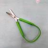 Stainless Steel Kids Safety Scissors - Ring Handle Student Scissors with Elastic, Child-Friendly DIY Paper-Cutting Tool