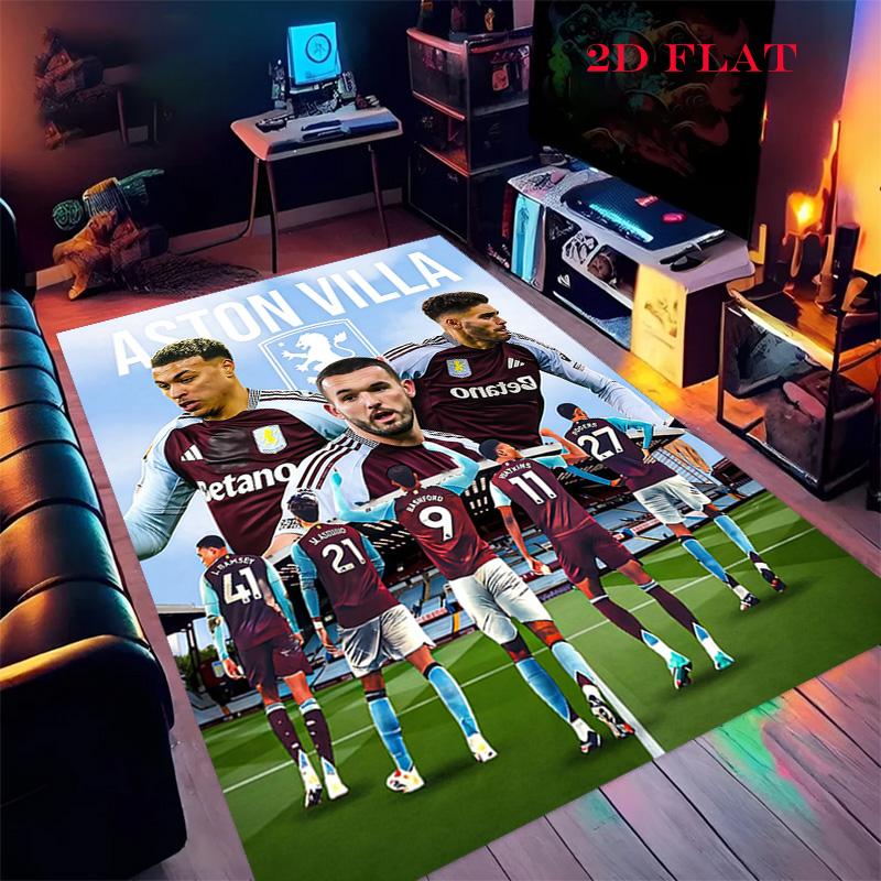 Aston Villa Carpet Rug for Living Room Bedroom Home Sofa Decoration,Kids Play Nonslip Floor Mat