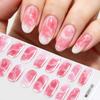Self-Adhesive UV Polish Nail Strips 3D Glitter Marble Full Cover Nail Wraps  Women