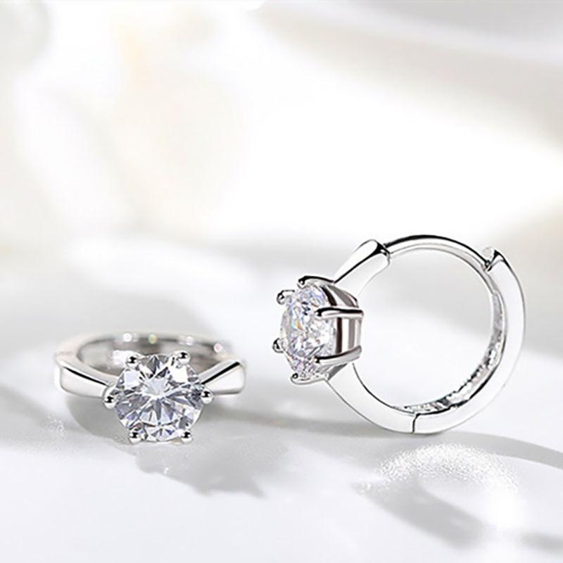 Recommended, Fashionable Women'S Micro-Inlaid Zircon Classic Versatile Ear Buckle, With Accessories