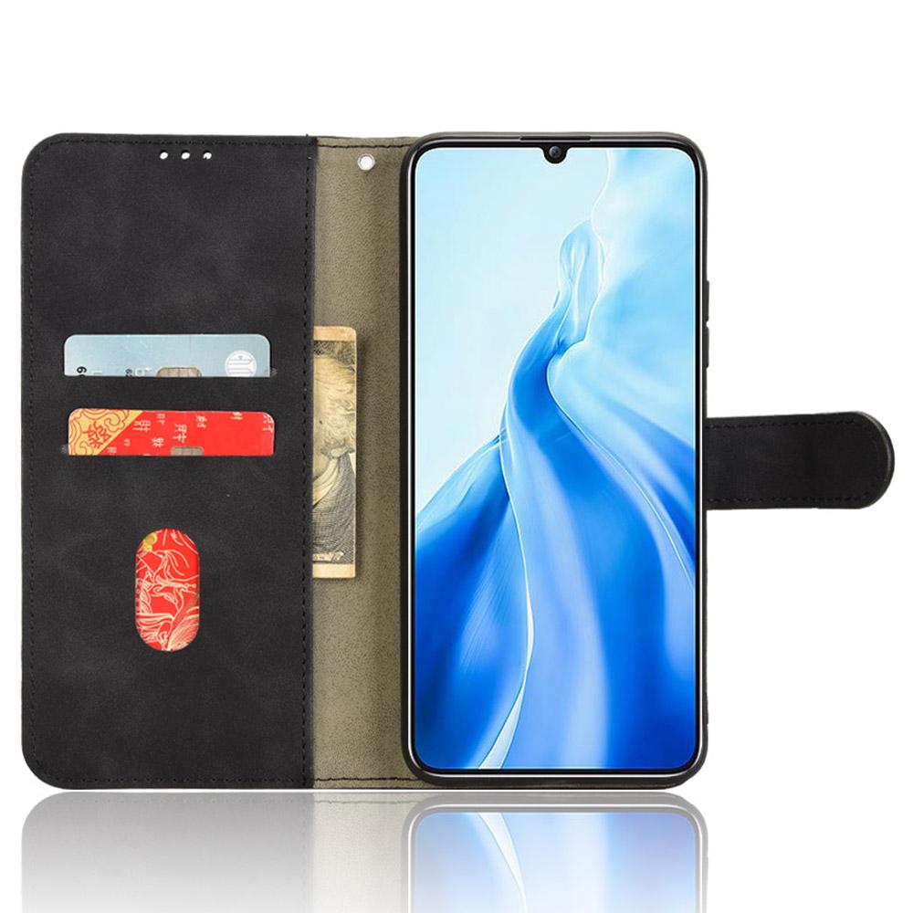 For Oukitel C51 Case Skin-Touch Shockproof Leather Wallet Stand Flip Phone Cover