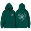 Gothic Spiderweb Print Hooded Sweatshirt Unisex Oversized Pullover With Ribbed Hem Fall