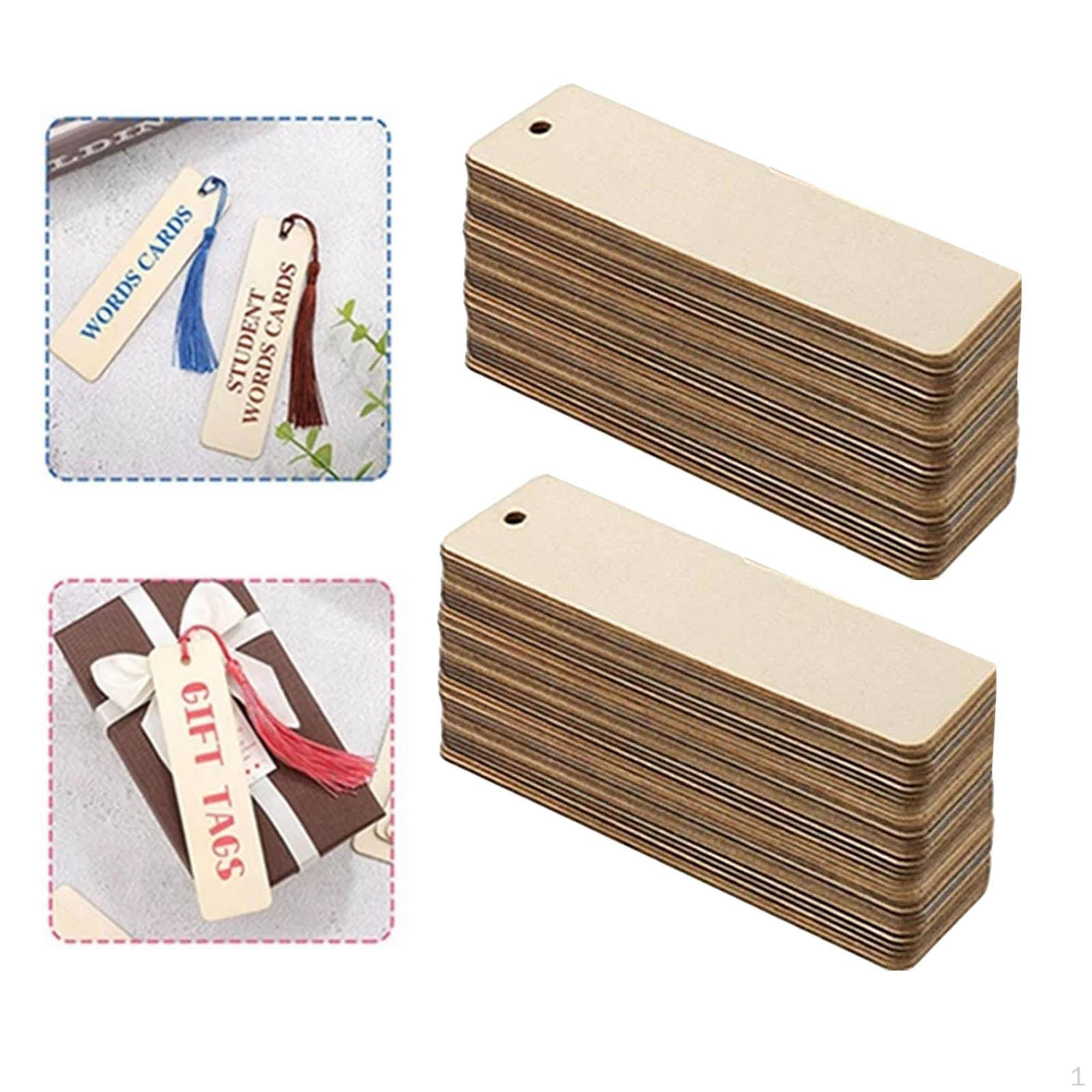 20pcs Rectangle Blank Bookmarks Label for DIY Card Making